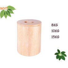 Roda de borracha de madeira Rice Storge Box